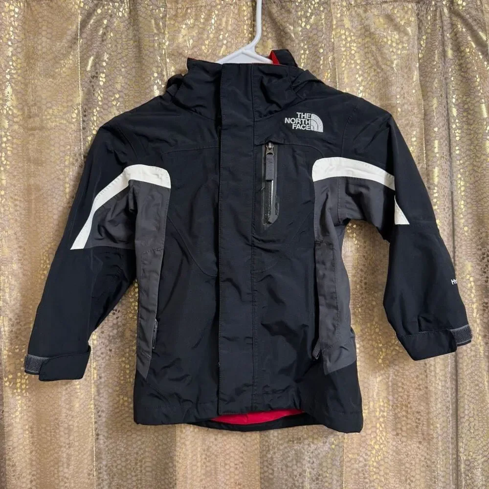 The North Face Boys XXS Red Black HyVent Technical Ski/Snow Winter Zip Jacket